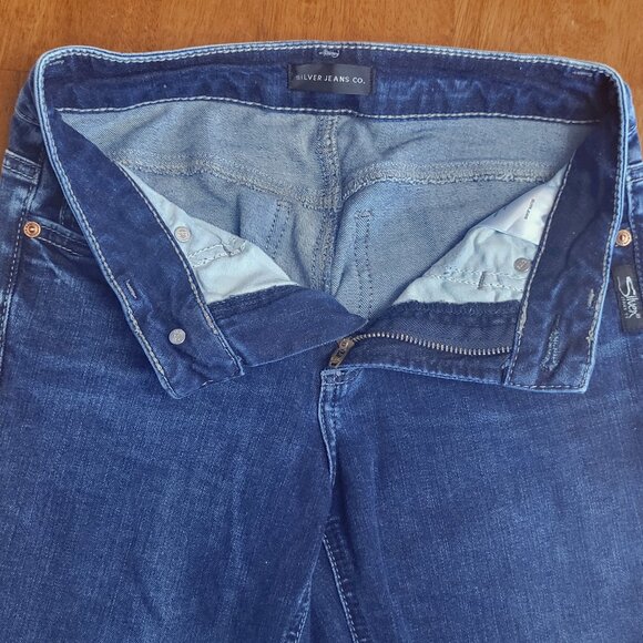 Silver ~ Sz W25 / L23.5 ~ Suki Capri Jeans ~ Excellent / New Condition - Picture 3 of 10